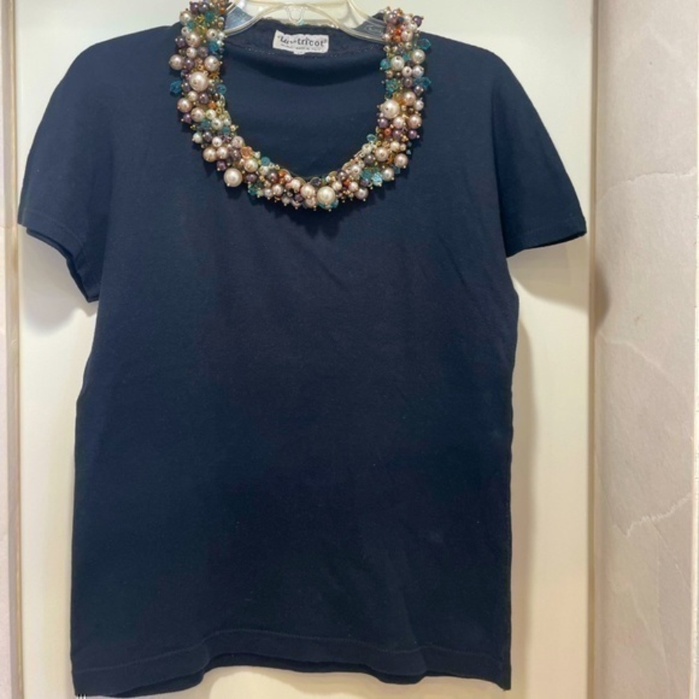 VINTAGE JEWELED T SHIRT FROM ITALY